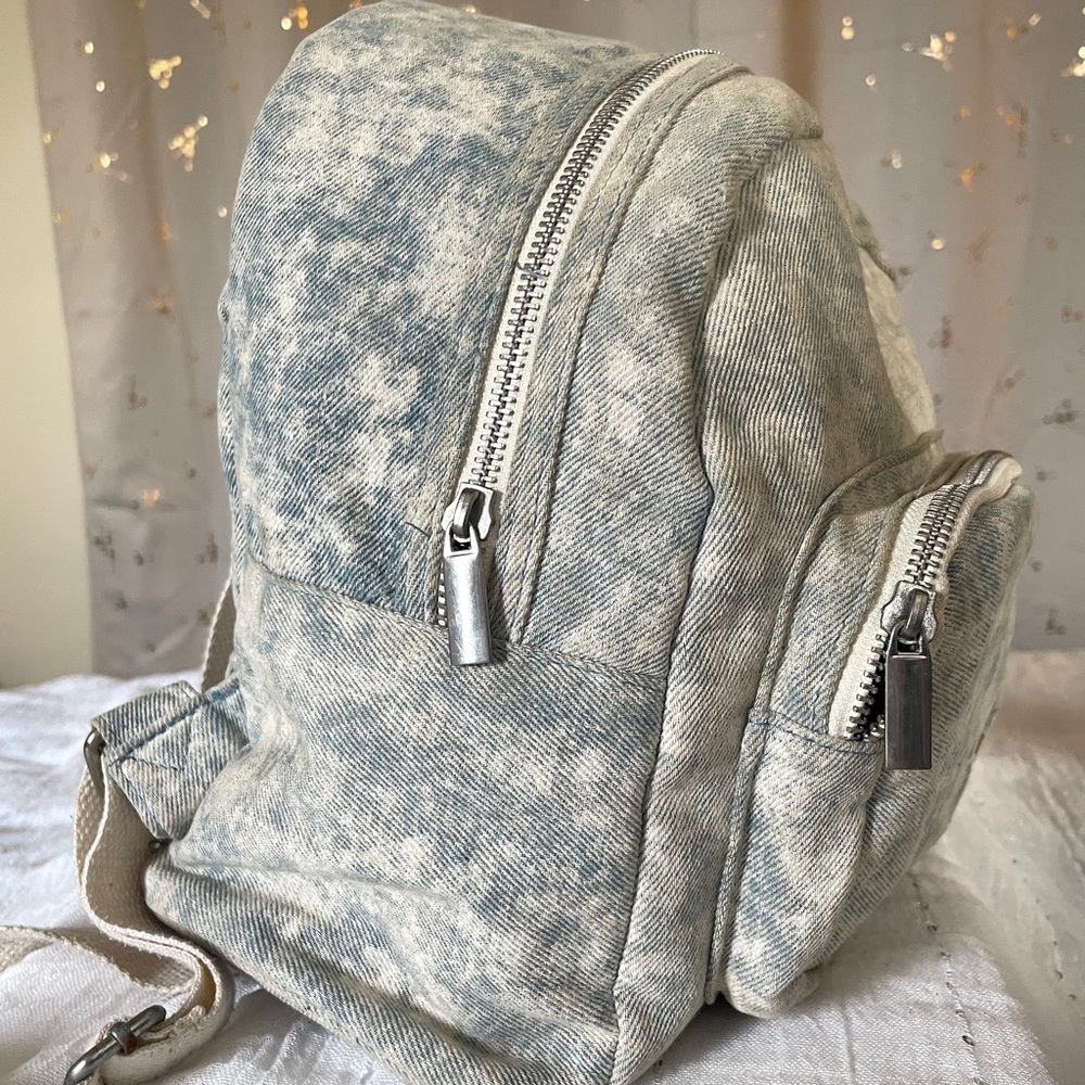 Wild Fable Blue and Cream Backpack Versatile Style